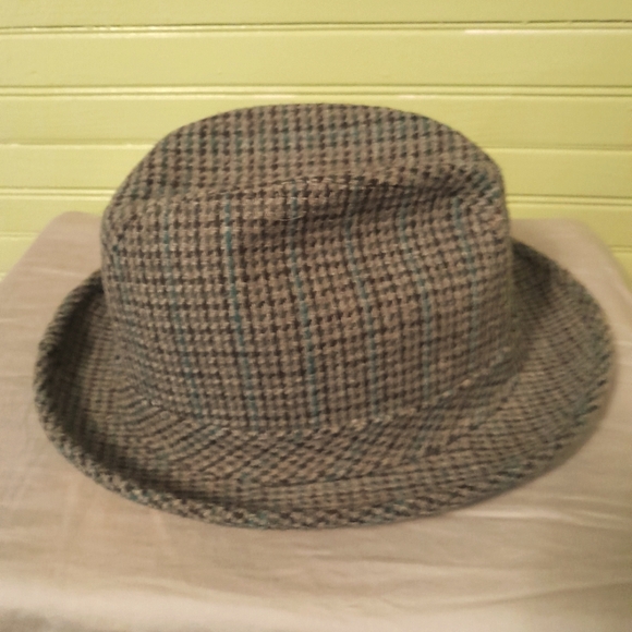 Stetson tweed fedora , gray & blue size 7 1/4 - Picture 4 of 6